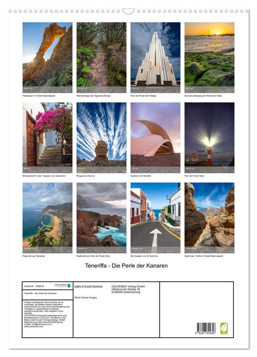 Teneriffa - Die Perle der Kanaren (CALVENDO Wandkalender 2026)