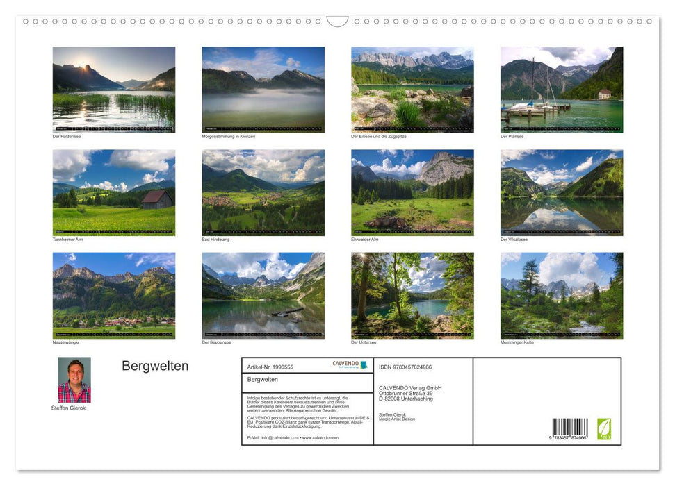 Bergwelten (CALVENDO Wandkalender 2026)