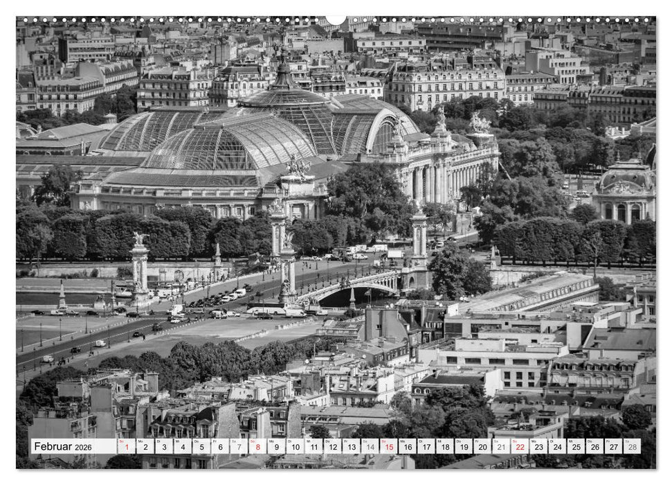 PARIS Monochrome Impressionen (CALVENDO Wandkalender 2026)