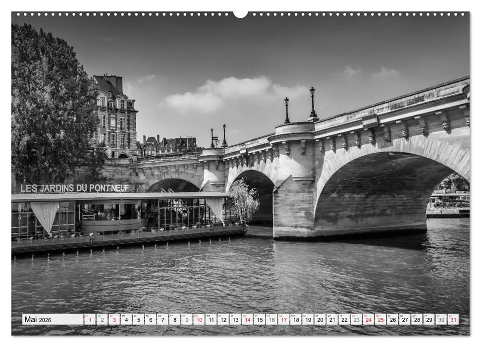PARIS Monochrome Impressionen (CALVENDO Wandkalender 2026)