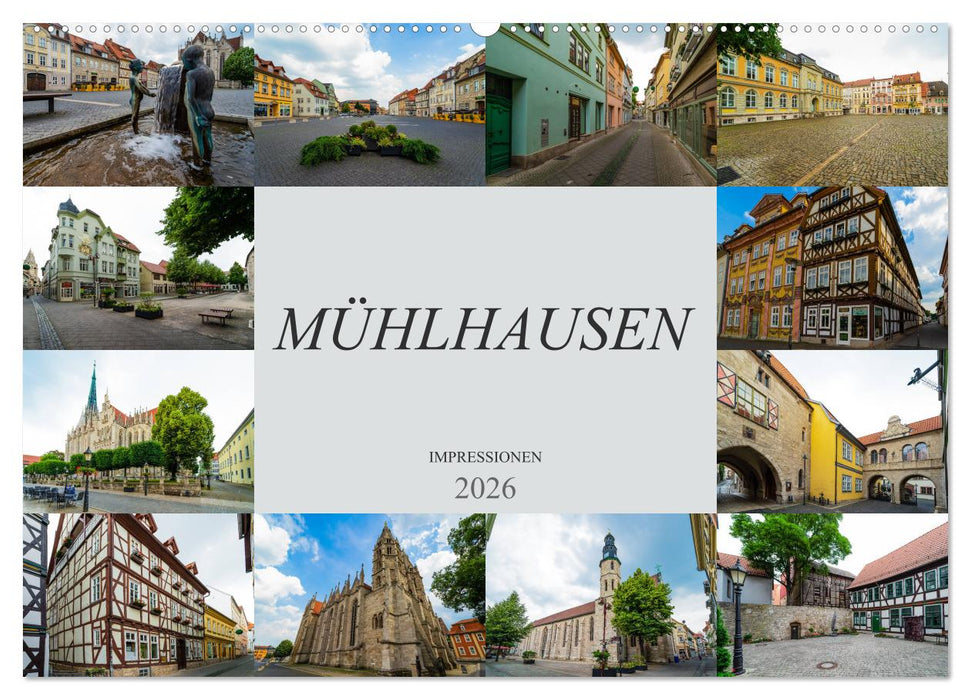 Mühlhausen Impressionen (CALVENDO Wandkalender 2026)