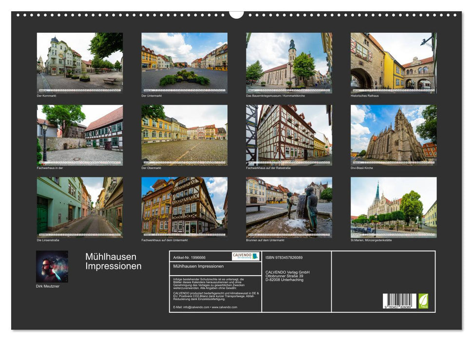Mühlhausen Impressionen (CALVENDO Wandkalender 2026)