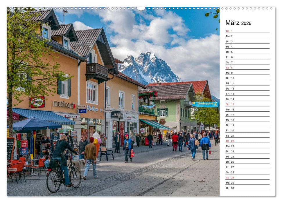 Garmisch-Partenkirchen - Bayerischer Charme im Werdenfelser Land (CALVENDO Wandkalender 2026)
