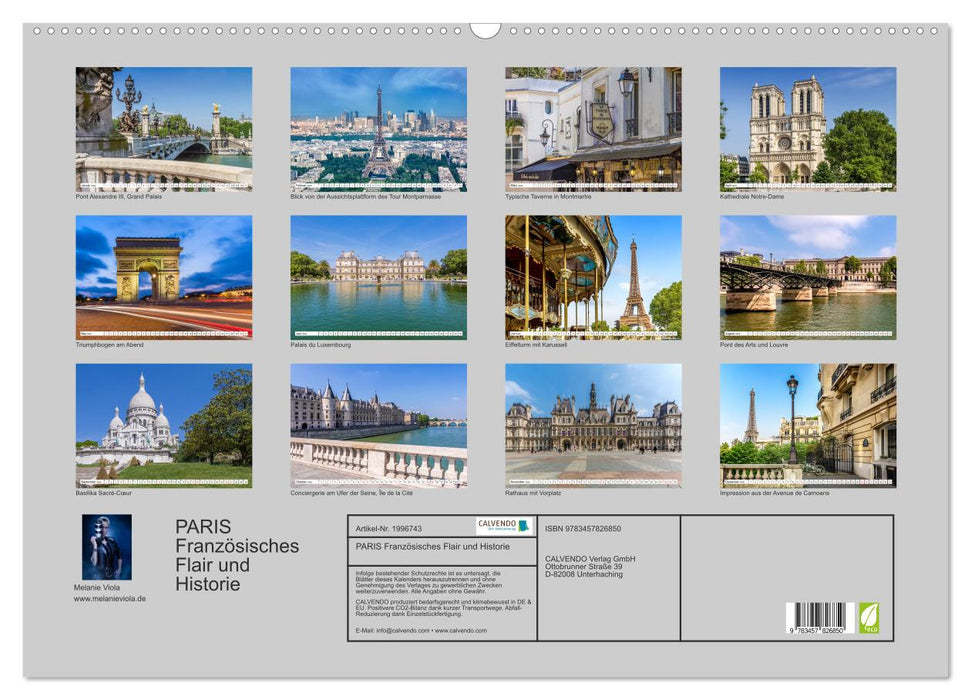 PARIS Französisches Flair und Historie (CALVENDO Wandkalender 2026)