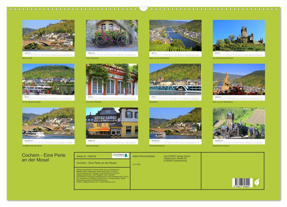 Cochem - Eine Perle an der Mosel (CALVENDO Wandkalender 2026)