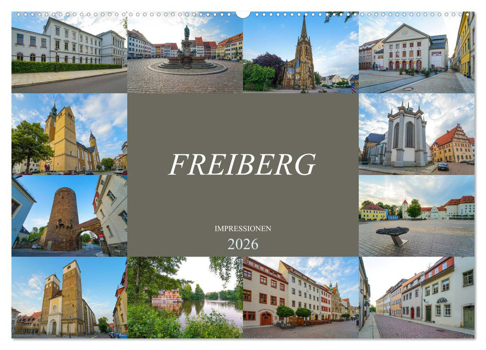 Freiberg Impressionen (CALVENDO Wandkalender 2026)