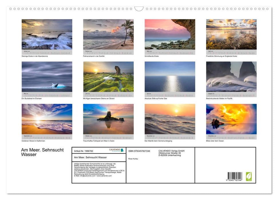 Am Meer. Sehnsucht Wasser (CALVENDO Wandkalender 2026)