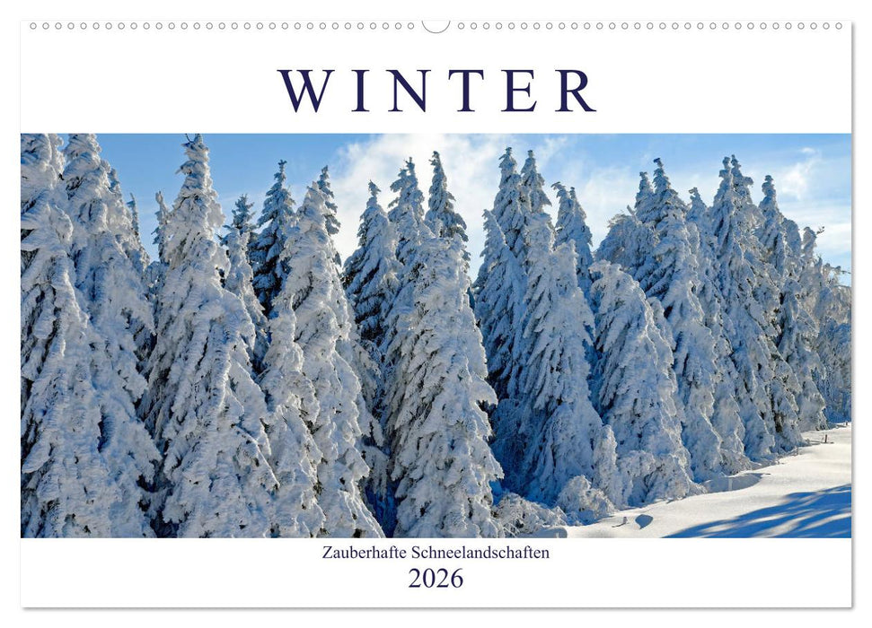 Winter. Zauberhafte Schneelandschaften (CALVENDO Wandkalender 2026)