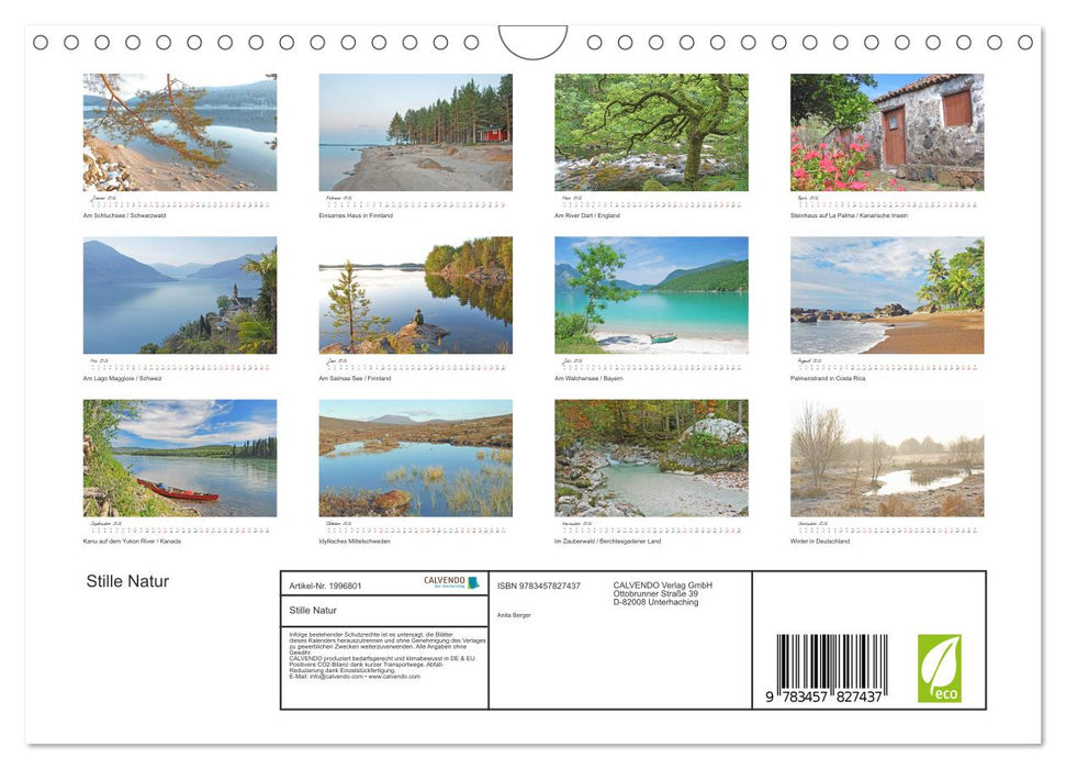 Stille Natur (CALVENDO Wandkalender 2026)