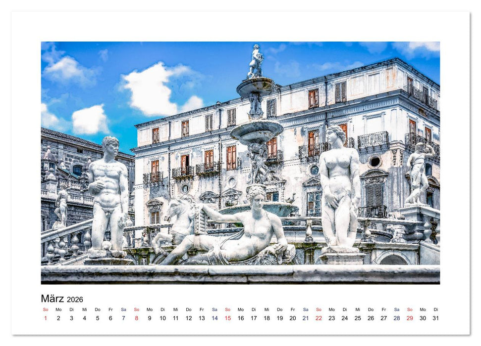 Sizilien - Von Palermo nach Syrakus (CALVENDO Wandkalender 2026)