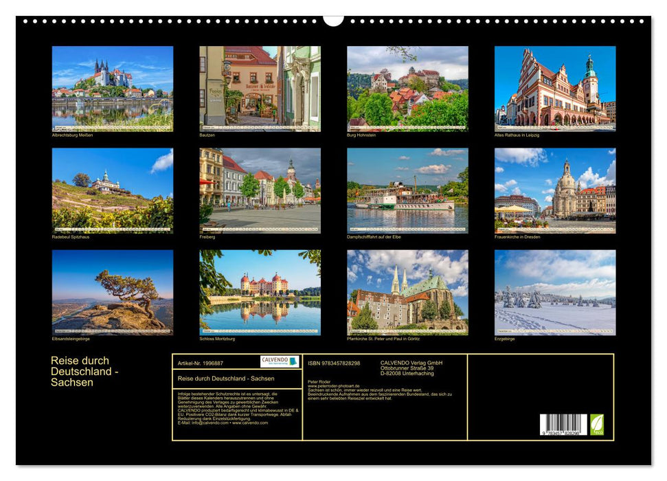 Reise durch Deutschland - Sachsen (CALVENDO Wandkalender 2026)