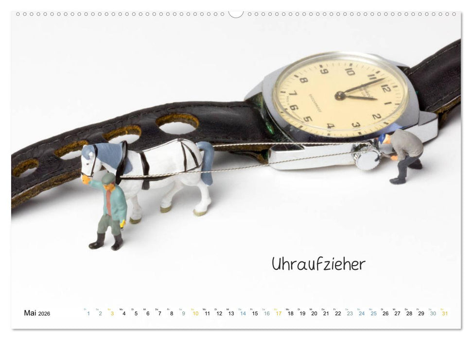 Uhraufzieher ... und andere Mini-Welten (CALVENDO Wandkalender 2026)