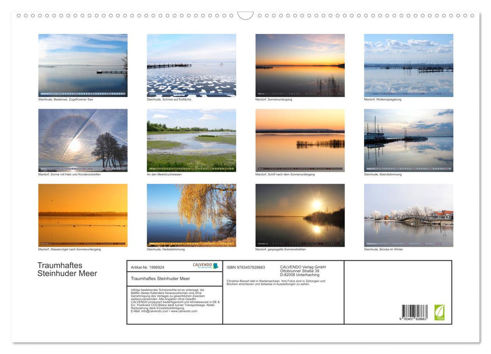 Traumhaftes Steinhuder Meer (CALVENDO Wandkalender 2026)