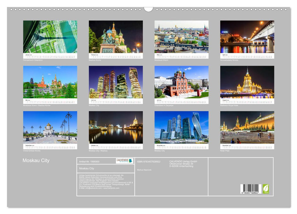 Moskau City (CALVENDO Wandkalender 2026)