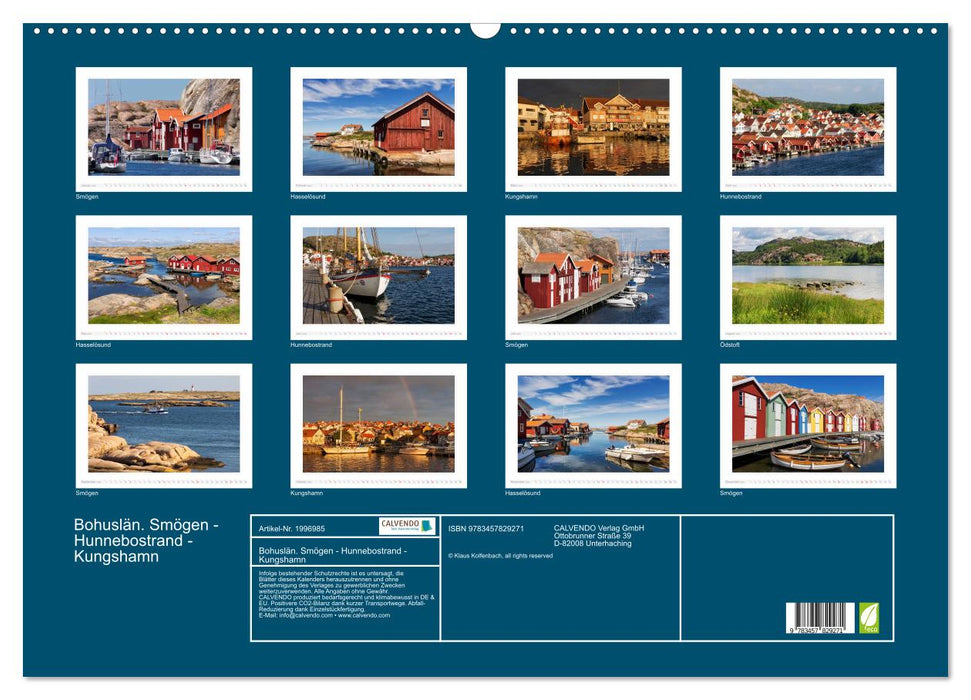 Bohuslän. Smögen - Hunnebostrand - Kungshamn (CALVENDO Wandkalender 2026)