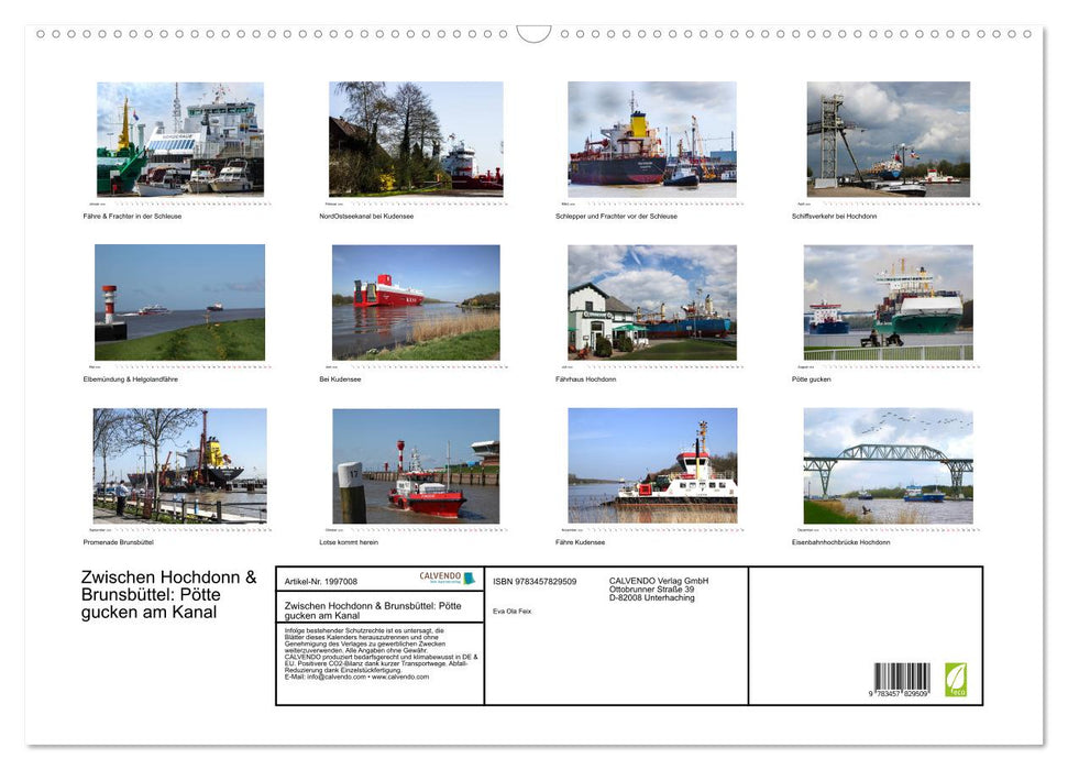 Zwischen Hochdonn & Brunsbüttel: Pötte gucken am Kanal (CALVENDO Wandkalender 2026)