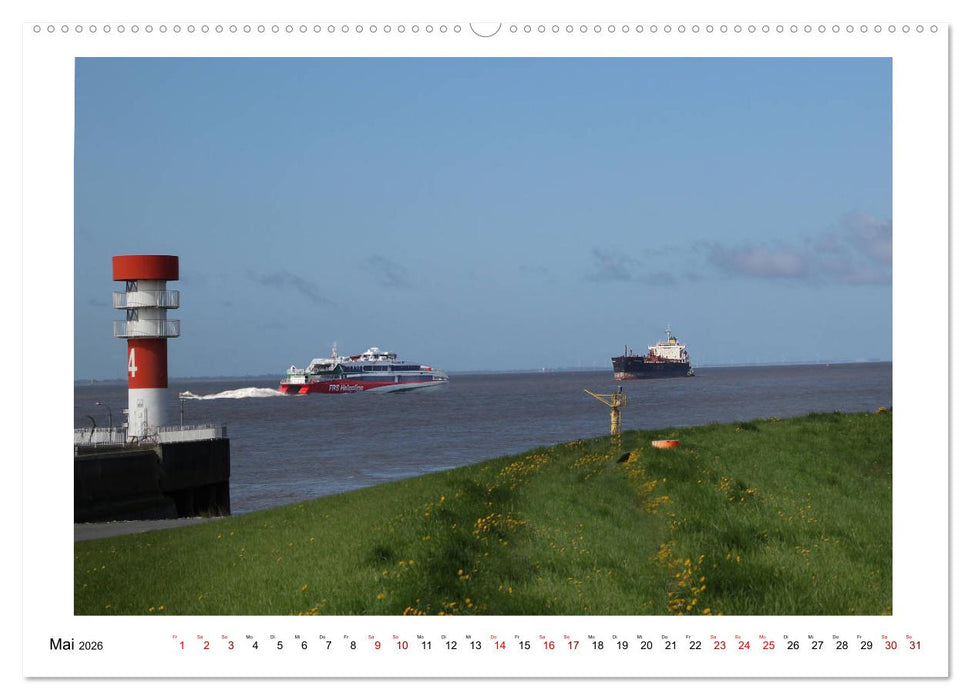 Zwischen Hochdonn & Brunsbüttel: Pötte gucken am Kanal (CALVENDO Wandkalender 2026)