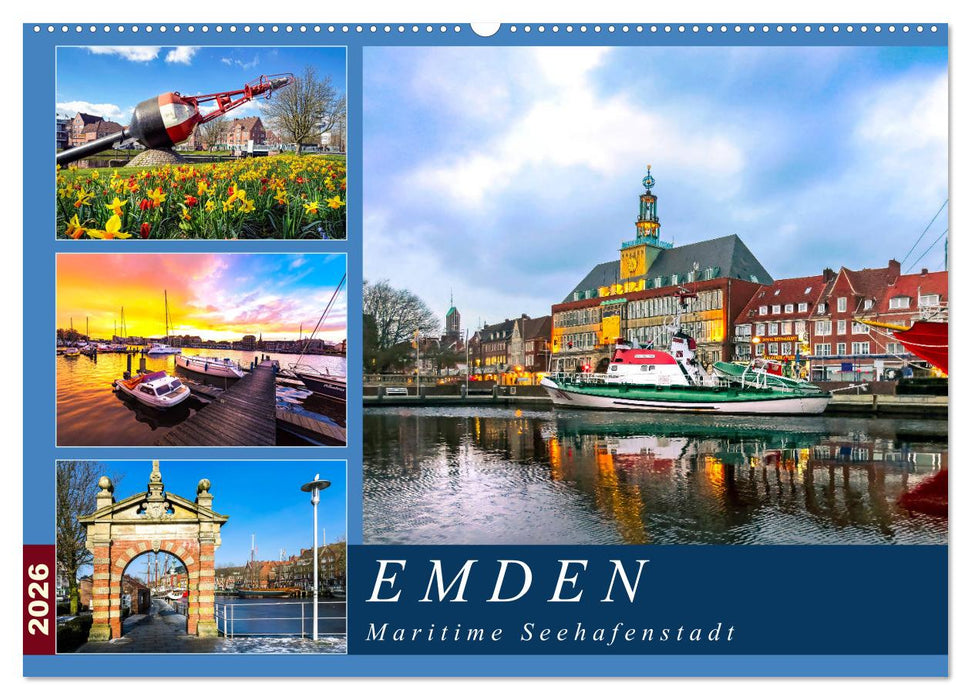 EMDEN maritime Seehafenstadt (CALVENDO Wandkalender 2026)