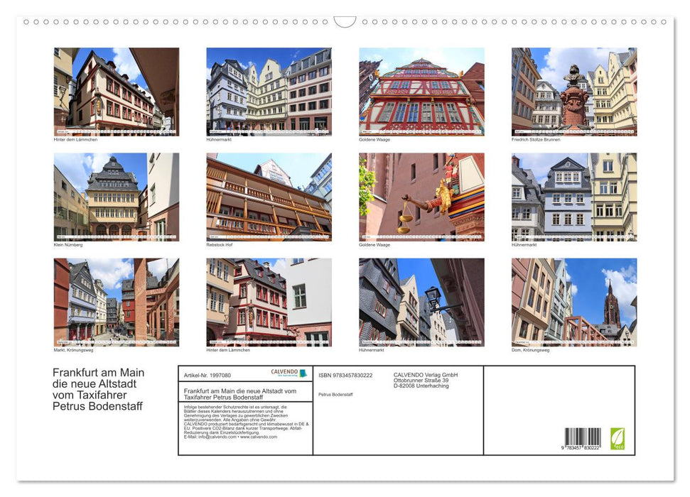 Frankfurt am Main die neue Altstadt vom Taxifahrer Petrus Bodenstaff (CALVENDO Wandkalender 2026)