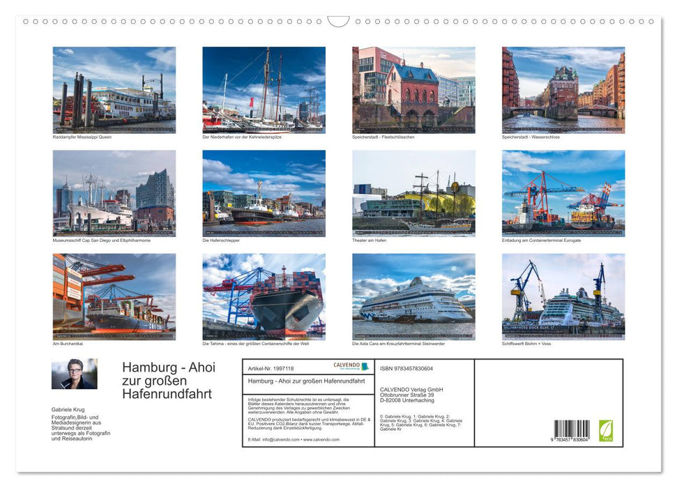 Hamburg - Ahoi zur großen Hafenrundfahrt (CALVENDO Wandkalender 2026)