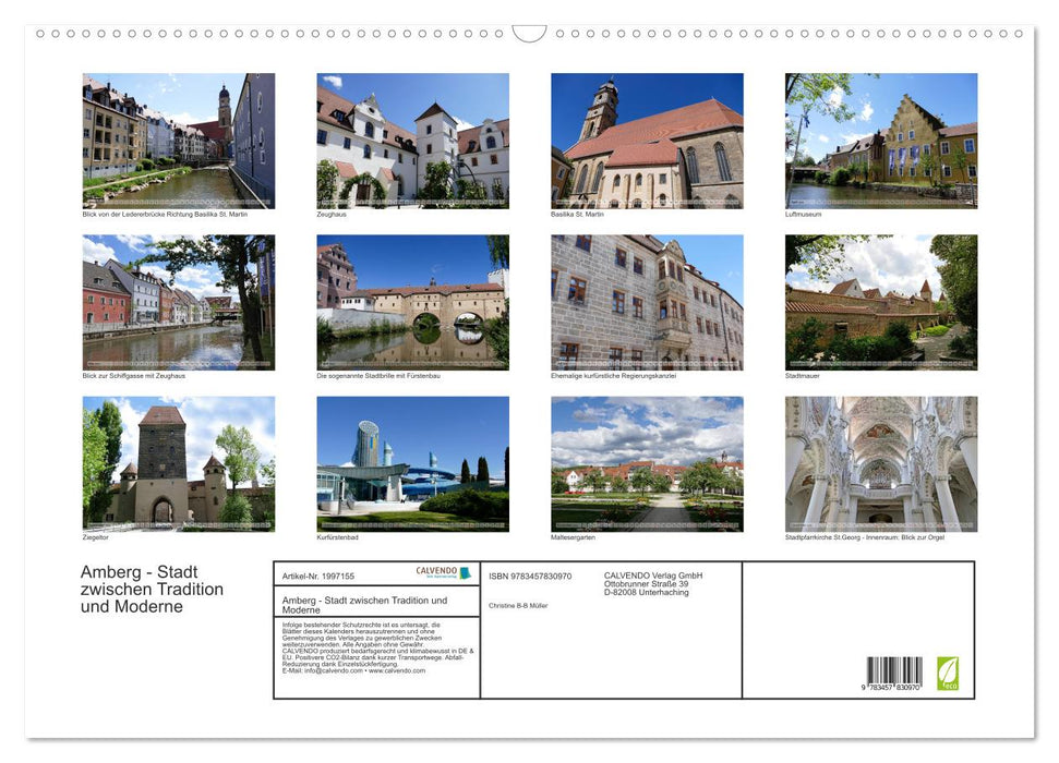 Amberg - Stadt zwischen Tradition und Moderne (CALVENDO Wandkalender 2026)