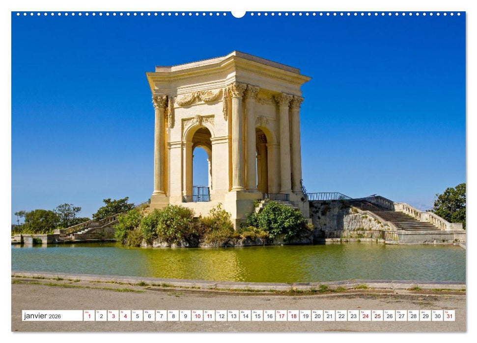 Montpellier - Escapades en ville et aux alentours (CALVENDO Calendrier mensuel 2026)