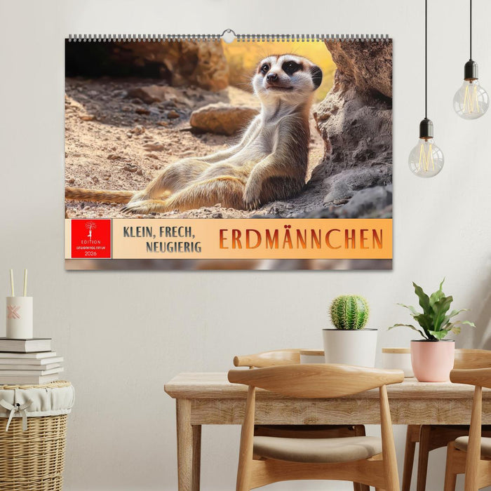 Erdmännchen - klein, frech, neugierig (CALVENDO Wandkalender 2026)