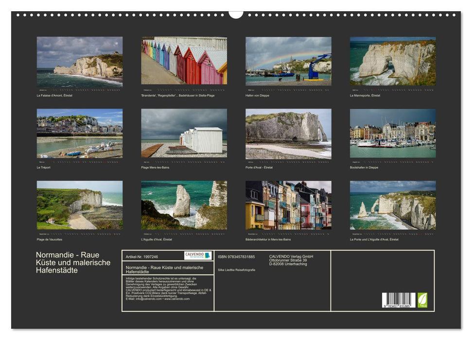 Normandie - Raue Küste und malerische Hafenstädte (CALVENDO Wandkalender 2026)