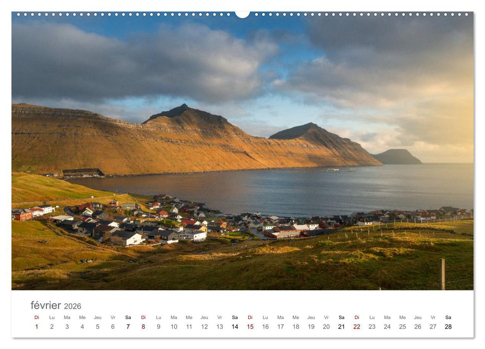 Lumières d'automne aux îles Féroé (CALVENDO Calendrier mensuel 2026)