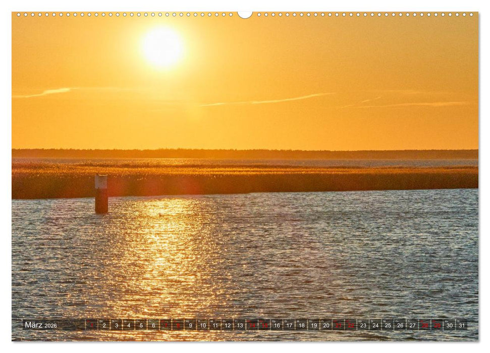Sonnenuntergänge an Ostseeküste und Bodden (CALVENDO Wandkalender 2026)