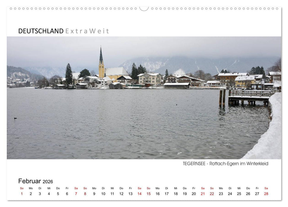 Weißblaue Impressionen vom Tegernsee (CALVENDO Wandkalender 2026)