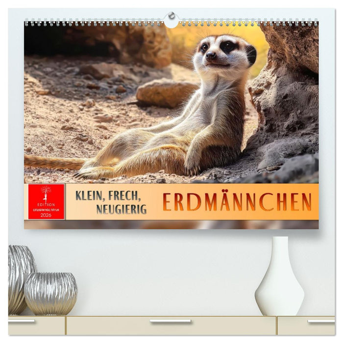 Erdmännchen - klein, frech, neugierig (CALVENDO Premium Wandkalender 2026)