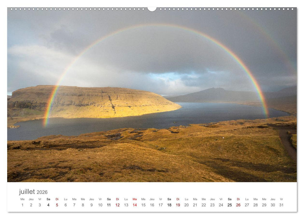Lumières d'automne aux îles Féroé (CALVENDO Calendrier supérieur 2026)