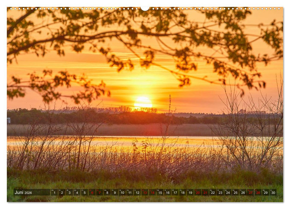 Sonnenuntergänge an Ostseeküste und Bodden (CALVENDO Premium Wandkalender 2026)