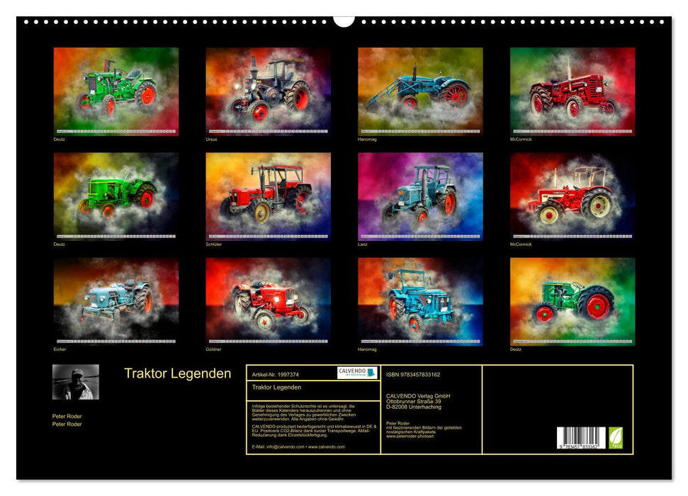 Traktor Legenden (CALVENDO Wandkalender 2026)