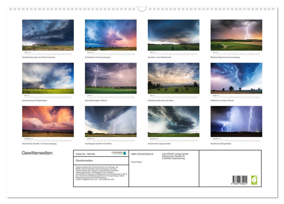 Gewitterwelten (CALVENDO Wandkalender 2026)