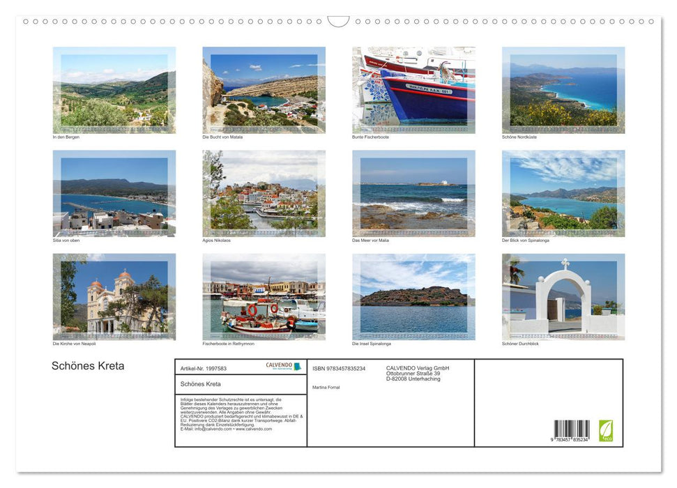 Schönes Kreta (CALVENDO Wandkalender 2026)