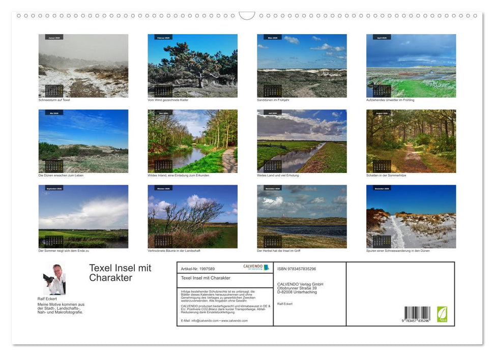 Texel Insel mit Charakter (CALVENDO Wandkalender 2026)