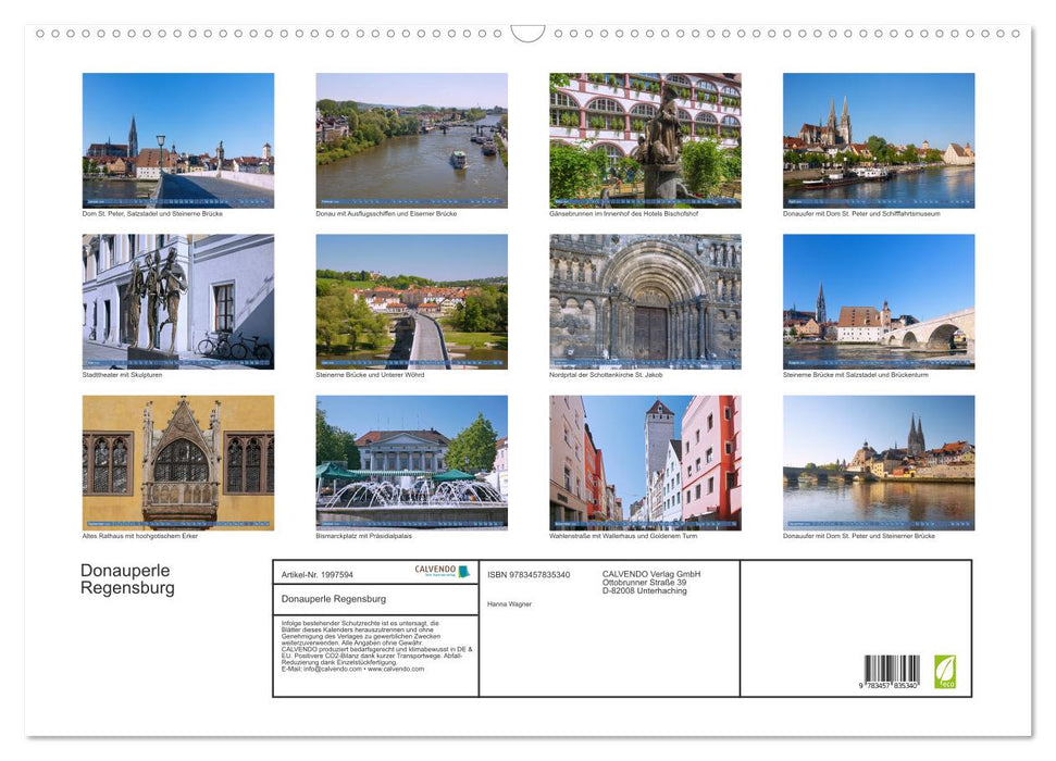 Donauperle Regensburg (CALVENDO Wandkalender 2026)