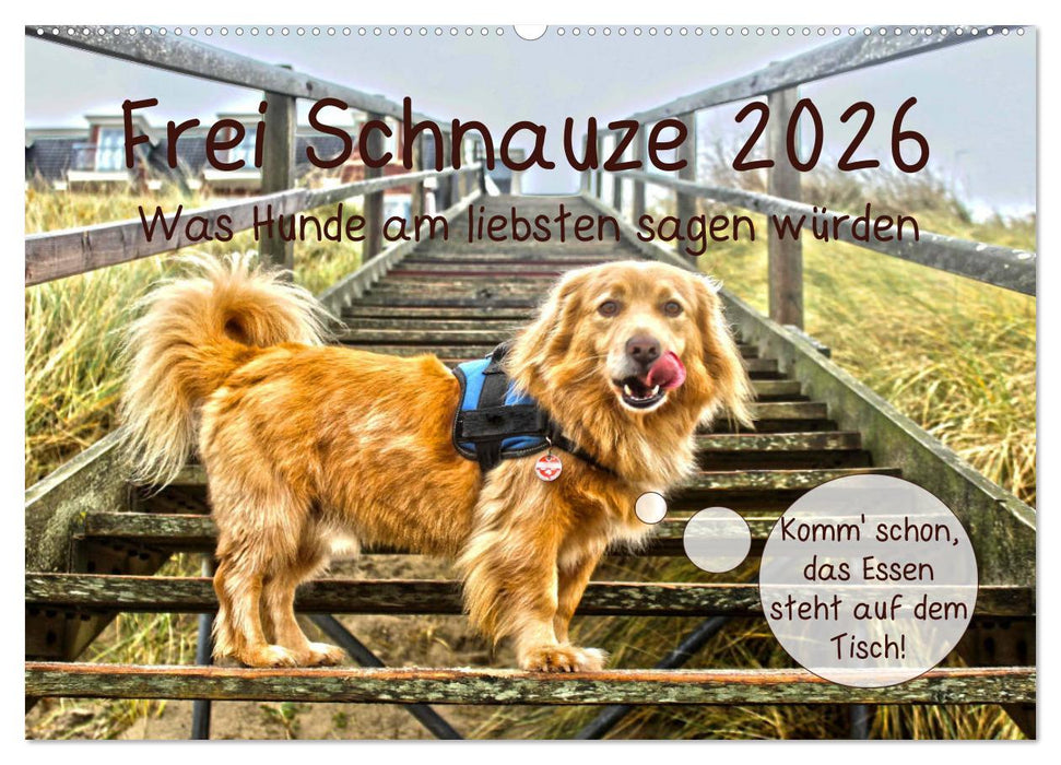 Frei Schnauze 2026. Was Hunde am liebsten sagen würden (CALVENDO Wandkalender 2026)