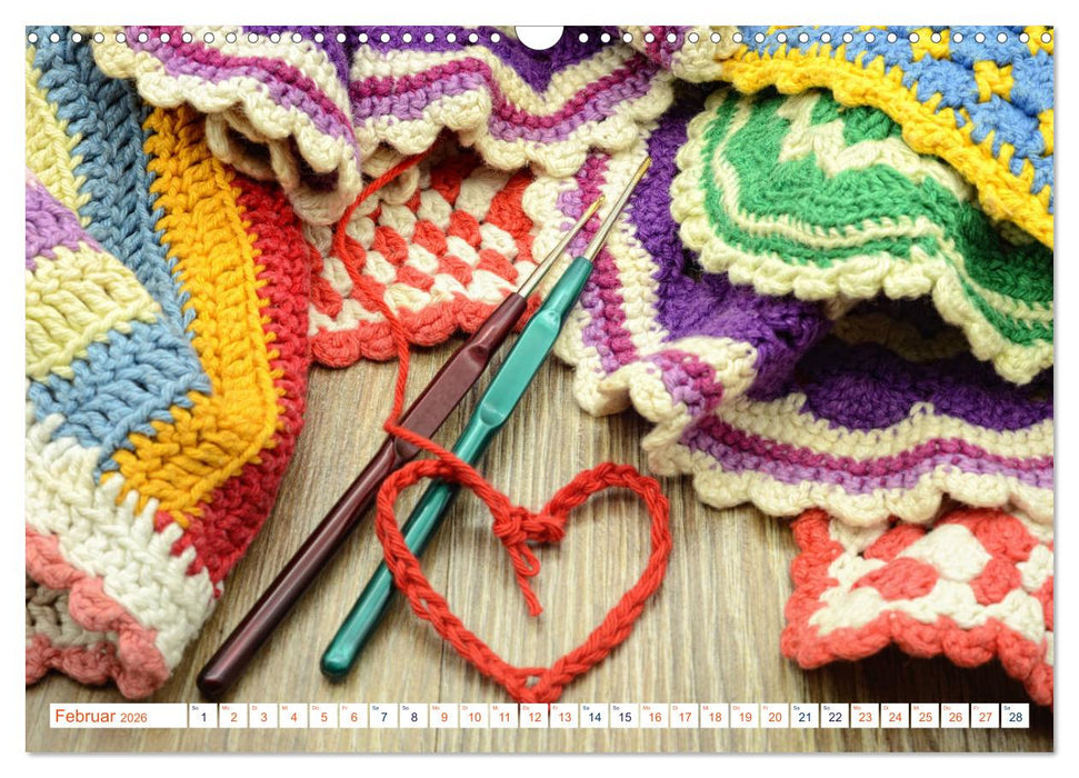 Kreatives aus Wolle - Häkeln, Stricken und Basteln (CALVENDO Wandkalender 2026)
