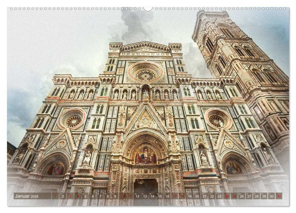 Florenz Hauptstadt der Toskana (CALVENDO Premium Wandkalender 2026)