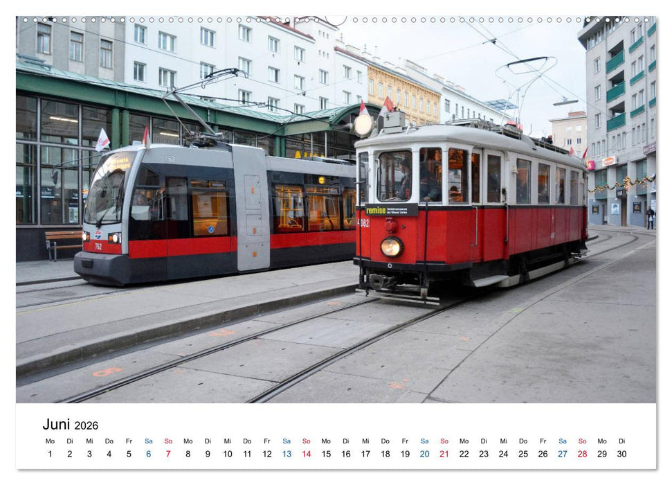 Mit der Bim durch Wien - Die Wiener Straßenbahn (CALVENDO Wandkalender 2026)
