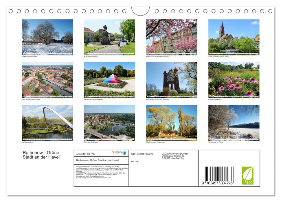Rathenow - Grüne Stadt an der Havel (CALVENDO Wandkalender 2026)