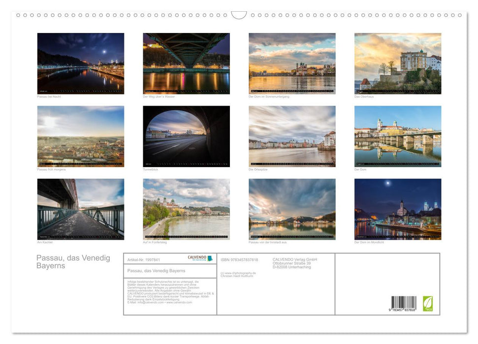 Passau, das Venedig Bayerns (CALVENDO Wandkalender 2026)