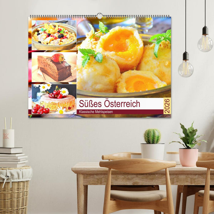 Süßes Österreich. Klassische Mehlspeisen (CALVENDO Wandkalender 2026)