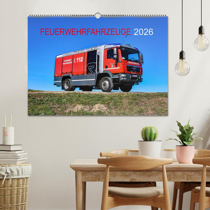 Feuerwehrfahrzeuge (CALVENDO Wandkalender 2026)