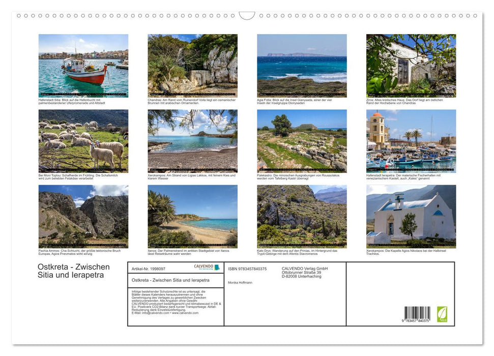 Ostkreta - Zwischen Sitia und Ierapetra (CALVENDO Wandkalender 2026)