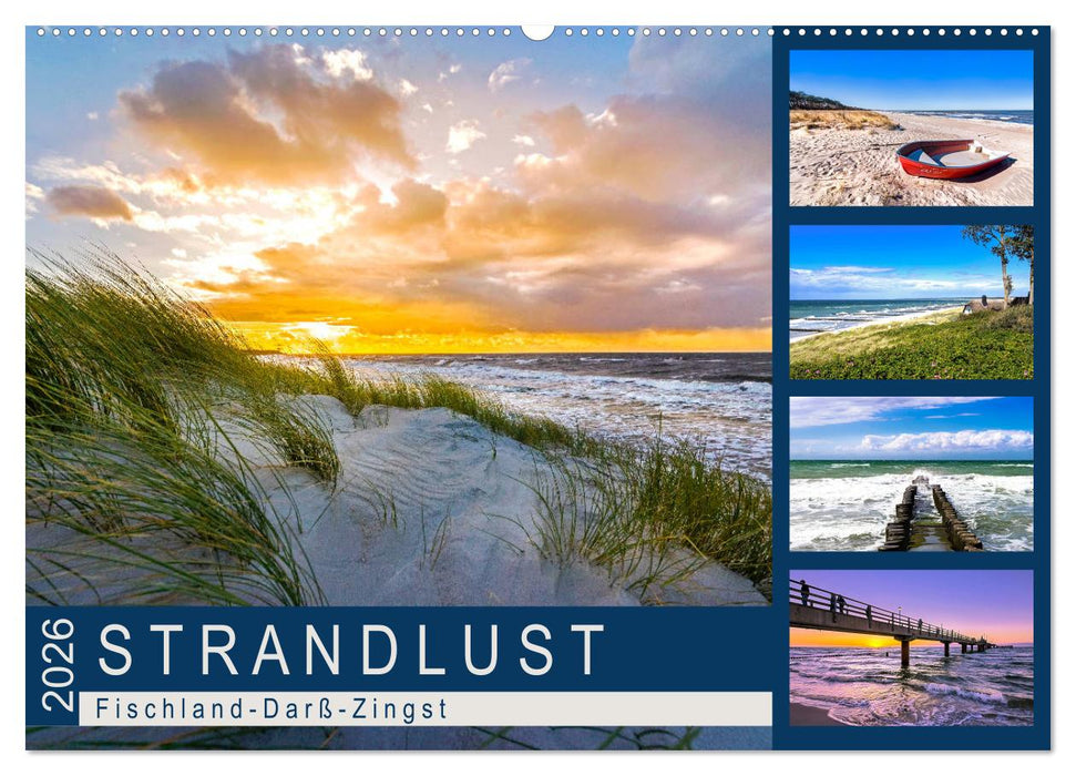 STRANDLUST: Fischland-Darß-Zingst (CALVENDO Wandkalender 2026)