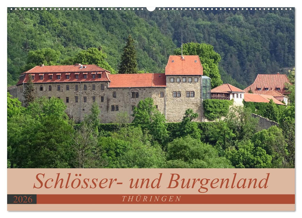 Schlösser- und Burgenland Thüringen (CALVENDO Wandkalender 2026)